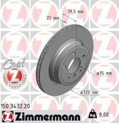 ZIMMERMANN Disc frana ZIMMERMANN COAT Z 150.3432. 20 (150.3432.20)