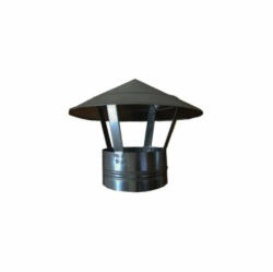 DSH Capac terminal simplu pentru cos fum, tabla neagra (VEN-486074)