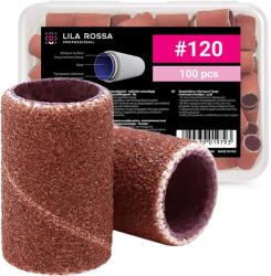 Lila Rossa Rezerve smirghel pentru freza unghii, 100 bucati, maro, 120, inele smirghel pentru pila electrica unghii