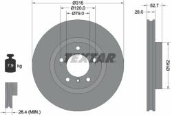 TEXTAR Disc frana TEXTAR PRO 92071203 (92071203)
