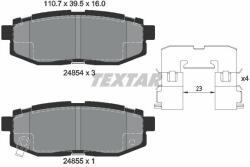 TEXTAR set placute frana, frana disc TEXTAR Q+ 2485401 (2485401)