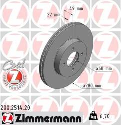 ZIMMERMANN Disc frana ZIMMERMANN COAT Z 200.2514. 20 (200.2514.20)