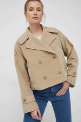 Tommy Hilfiger rövid kabát női, bézs, átmeneti, oversize - bézs 36 - answear - 100 990 Ft