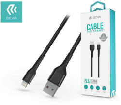 DEVIA USB - Lightning adat- és töltőkábel 2 m-es vezetékkel - Devia Gracious Series Lightning Cable Fast Charge - 5V/2.1A - black - nextelshop