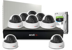 Acvil Sistem supraveghere interior middle Acvil Pro ACV-M8INT20-2MP, 8 camere, 2 MP, IR 20 m, 3.6 mm, audio prin coaxial, HDD 1TB (ACV-M8INT20-2MP)