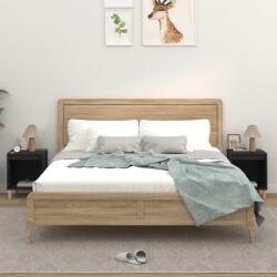 vidaXL Noptiere, 2 buc. , negru, 40x35x50 cm (821861)