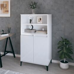 vidaXL Dulap înalt, alb extralucios, 60x36x110 cm, lemn compozit (821230) Comoda
