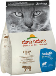 Almo Nature 2x2 kg Almo Nature Holistic Sterilised marha & rizs száraz macskatáp