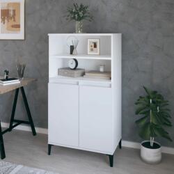 vidaXL Bufet înalt, alb, 60x36x110 cm, lemn prelucrat (821228) Comoda