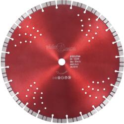vidaXL Disc diamantat de tăiere cu segmente turbo și găuri oțel 350 mm (143234)