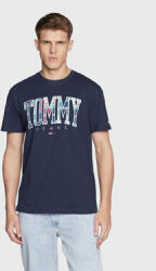 Tommy Jeans Tricou Classic Tartan DM0DM15666 Bleumarin Classic Fit