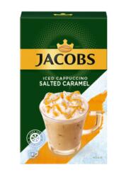 Jacobs Mix de cafea, Jacobs Hot/Iced Cappuccino Salted Caramel, 8 plicuri x 17.8g