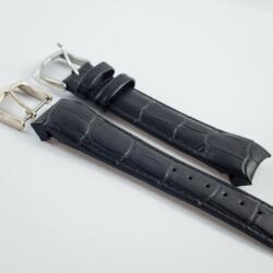  Curea piele capat curbat neagra 22mm - 38235