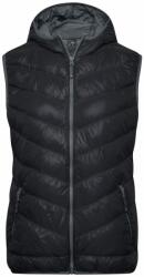 James & Nicholson (Daiber) Könnyű női pelyhes mellény JN1061 - Fekete / szürke | S (1-JN1061-1701321)