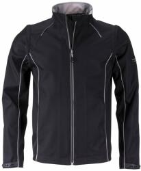 James & Nicholson (Daiber) Férfi softshell kabát 2v1 JN1122 - Fekete / ezüst | L (1-JN1122-1745169)