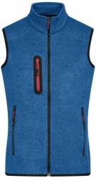 James & Nicholson Vestă din fleece tricotat de damă JN773 - Albastru regal prespălat / roșie | XL (1-JN773-1757455)