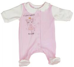 AB ABR Hosszú ujjú pamut rugi - Rózsaszín - A család legkisebb hercegnője (50)