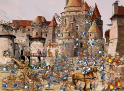 Grafika - Puzzle François Ruyer: Atacul castelului - 2 000 piese