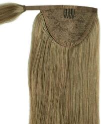 HairExtensionShop Lófarok Copf Emberi Póthaj Standard Világosbarna Színben 50cm (Szín#8) (RP508)