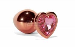 X-Men Large Secret Shine Metal Butt Plug Rose Gold Heart (9.5 x 4.1cm)
