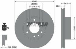 TEXTAR Disc frana TEXTAR 92155900 (92155900) - automobilus