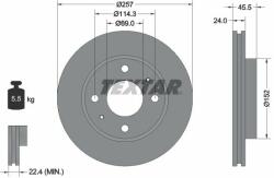 TEXTAR Disc frana TEXTAR 92130800 - automobilus