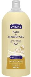 On Line Gel de duș 2 în 1 Lapte și Miere - On Line Daily Care Milk & Honey Bath & Shower Gel 980 ml