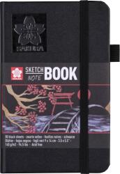 Sakura vázlatpad fekete papírokkal, 9x14cm, 140g, 80 lap