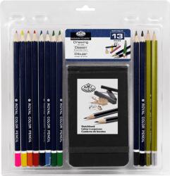 Royal & Langnickel Royal Langnickel színes ceruzák és sketchbook - készlet 13 db