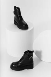 Answear Lab bőr csizma fekete, női, platformos - fekete Női 38 - answear - 17 385 Ft