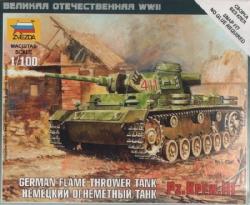 Zvezda Panzer III Flamethrower Tank 1:100 (6162)