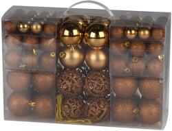 Christmas Gifts Karácsonyi függődísz gömbök 100 db, 32 x 3 cm / 32 x 4 cm / 36 x 6 cm, Bronz (XEH25298582)