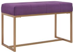 vidaXL Bancă, violet, 80 cm, catifea (247557) - vidaxl