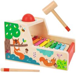 Tooky Toy Joc din lemn cu minge și xilofon 2 în 1 Tooky Toy (TH406)