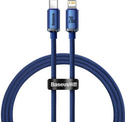 Baseus Crystal Lightning - USB-C kábel 20W 1, 2m - kék