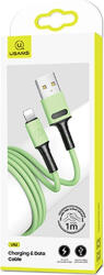 USAMS SJ434USB02 U52 Lightning - USB-A kábel QC. 2A 1m - zöld