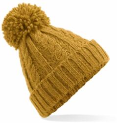 Beechfield Elegáns kötött melange sapka - Mustársárga (B480-1000250135)