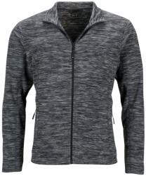 James & Nicholson (Daiber) Férfi fleece felső JN770 - Szürke melírozott / antracit | 3XL (1-JN770-1750183)