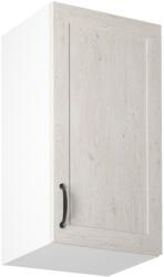 TEMPO KONDELA Felsőszekrény, fehér/sosna északi, jobbos, ROYAL G40