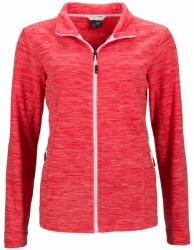 James & Nicholson (Daiber) Női fleece felső JN769 - Korallpiros melírozott / fehér | L (1-JN769-1750159)