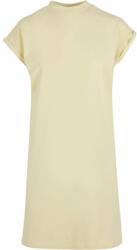 Build Your Brand Lezser pamut ruha állógallérral - Enyhén sárga | 4XL (BY101-1000324737)