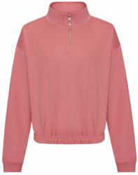 Just Hoods Bluză de damă crop top cu fermoar - Dusty rose | S (JH037-1000326882)