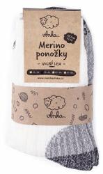 Vlnka 3 pár Merinó birkagyapjú zokni egészségügyi szegéllyel krémszínű zokniméret 35-38