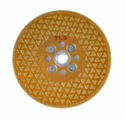 TLS VACUUM 2 SIDE TRIANGLE GOLDEN vákuum forrasztott gyémánt vágó- és csiszolótárcsa 2 oldalas M14xd125 mm