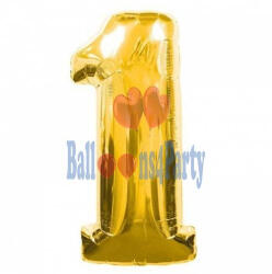 Balloons4party Balon folie cifra 1 auriu 40cm