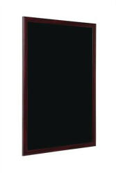  Krétás információs tábla, fekete felület, 45x60 cm, cseresznyefa színű keret (VVBI03) - onlinepapirbolt