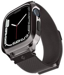 SPIGEN METAL FIT PRO fém óra keret (közepesen ütésálló) FEKETE Apple Watch Series 7 45mm, Apple Watch Series 8 45mm (ACS04585)