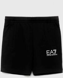 EA7 Emporio Armani gyerek pamut rövidnadrág fekete - fekete 110