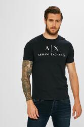 Giorgio Armani t-shirt sötétkék, férfi, nyomott mintás - sötétkék S - answear - 14 990 Ft