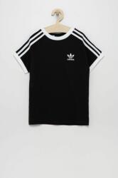 Adidas gyerek pamut póló fekete, nyomott mintás - fekete 146